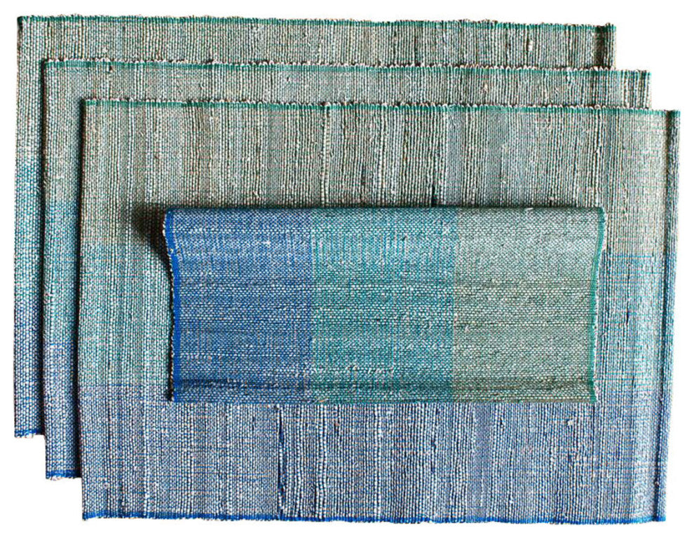 Biscotti Chutney Handwoven Banana Stem Placemats, Set Of 4