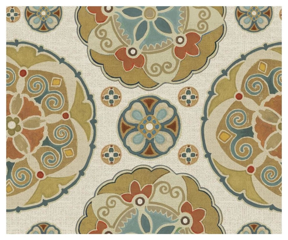 "Spice Suzani Patterns I" Digital Paper Print by Daphne Brissonnet, 46"x39"