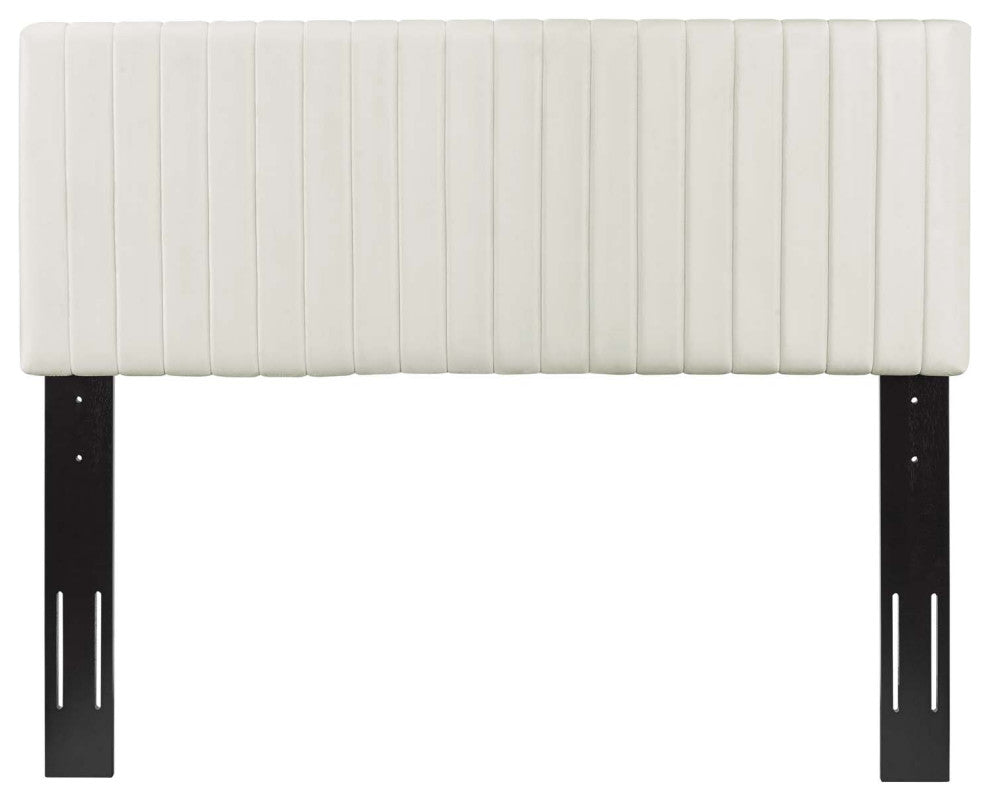 Ivory Keira King/California King Performance Velvet Headboard