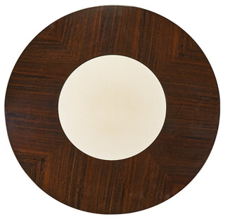 Paris Chic Round Dining Table - Porcelain/Espresso