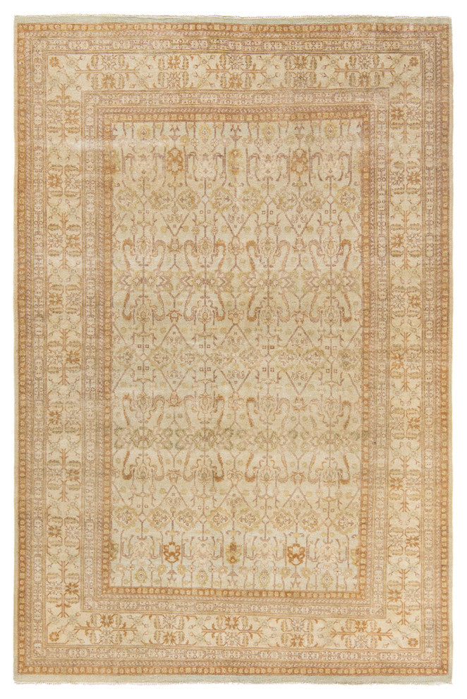 Mogul, One-of-a-Kind Hand-Knotted Area Rug Ivory, 6'1"x9'2"
