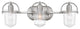 Hinkley Clancy Bath 3-Light Vanity, Brushed Nickel With Clear Glass