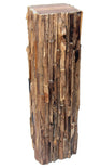 Reclaimed Teak Wood Pedestal, Natural, 40"