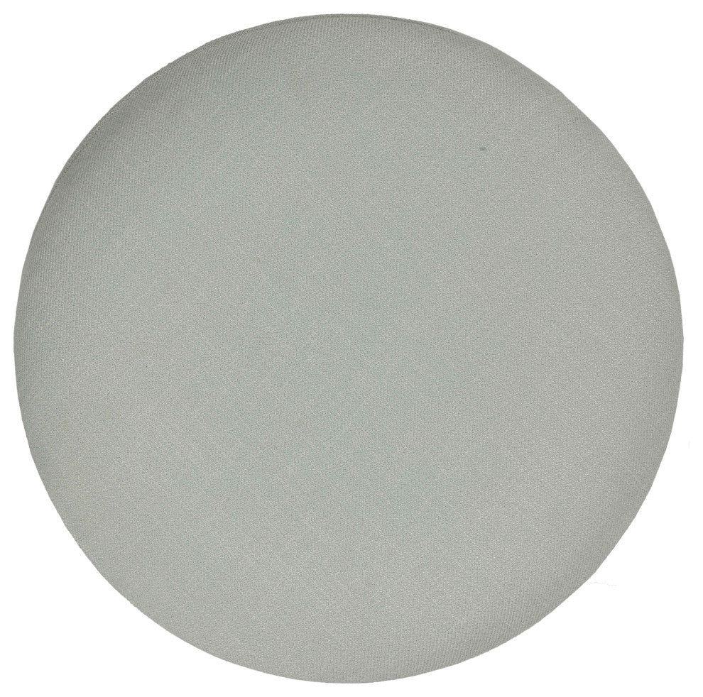 Cortesi Home Hosta 19" Round Storage Ottoman in Beige Linen