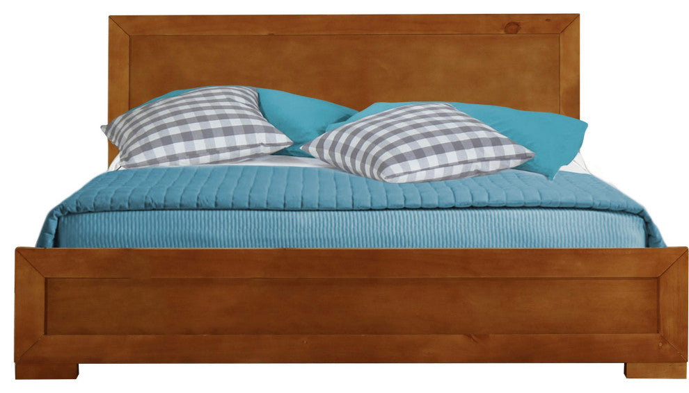 Oak Wood Twin Platform Bed