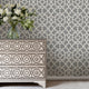 Trellis Peel and Stick Vinyl Wallpaper, Cool Gray, 24"w X 108"h