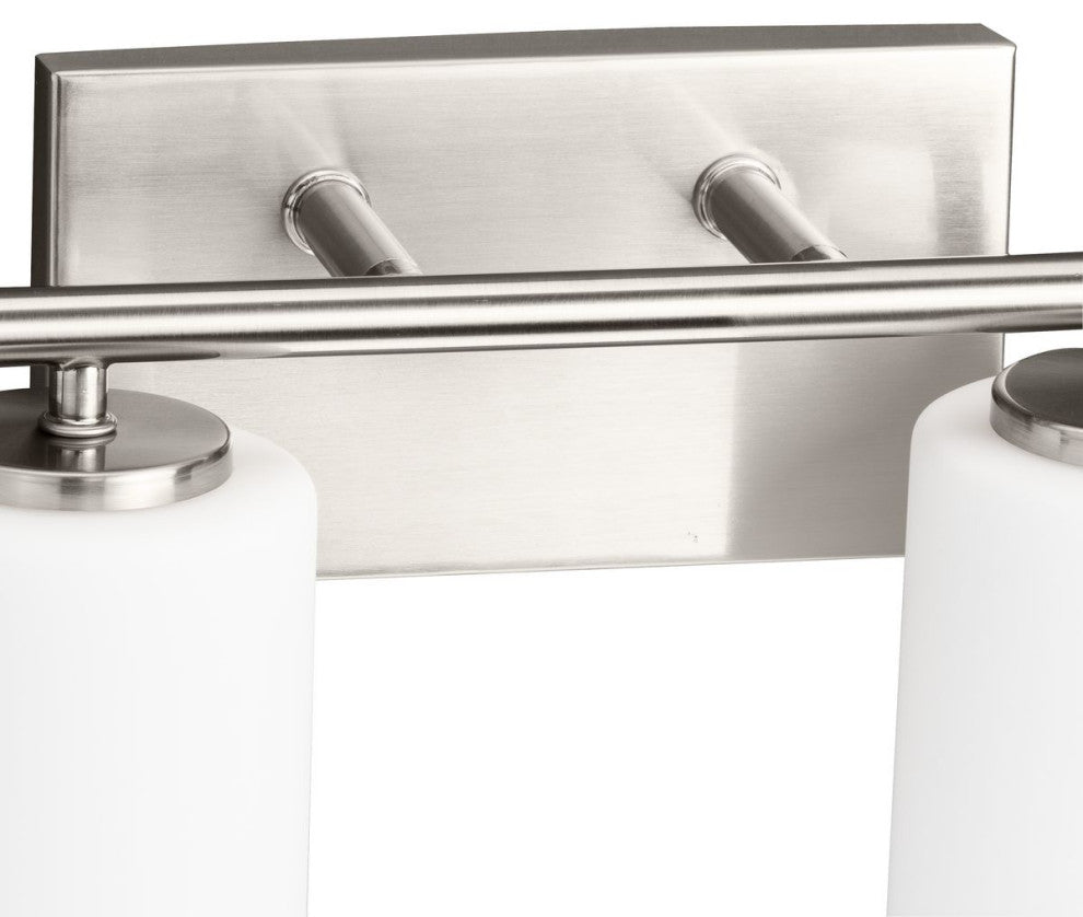 Replay Collection 48" 6-Light Brushed Nickel Etched Glass Bath Vanity Light