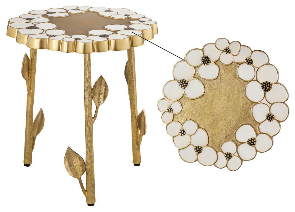 TOV Furniture Flor Handpainted Side Table