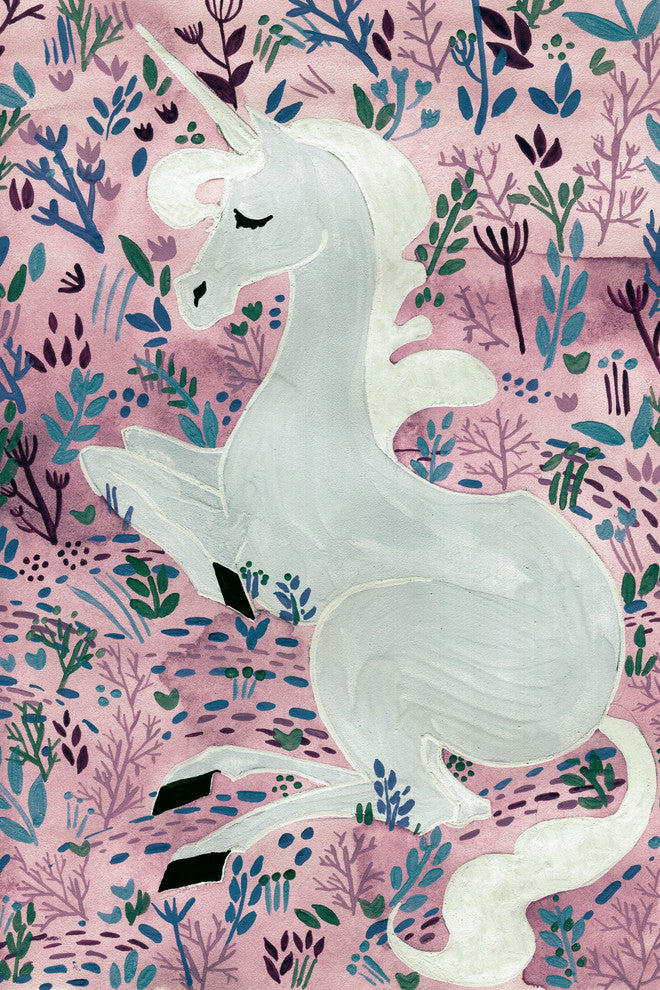 "Silky White" Painting Print on Wrapped Canvas, 12"x18"
