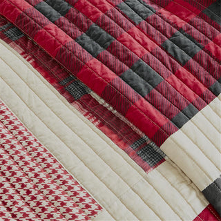 Woolrich Huntington 100% Cotton Oversized Quilt Mini Set, Red