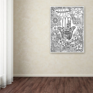 KCDoodleArt 'Hamsa Hand' Canvas Art, 35"x47"