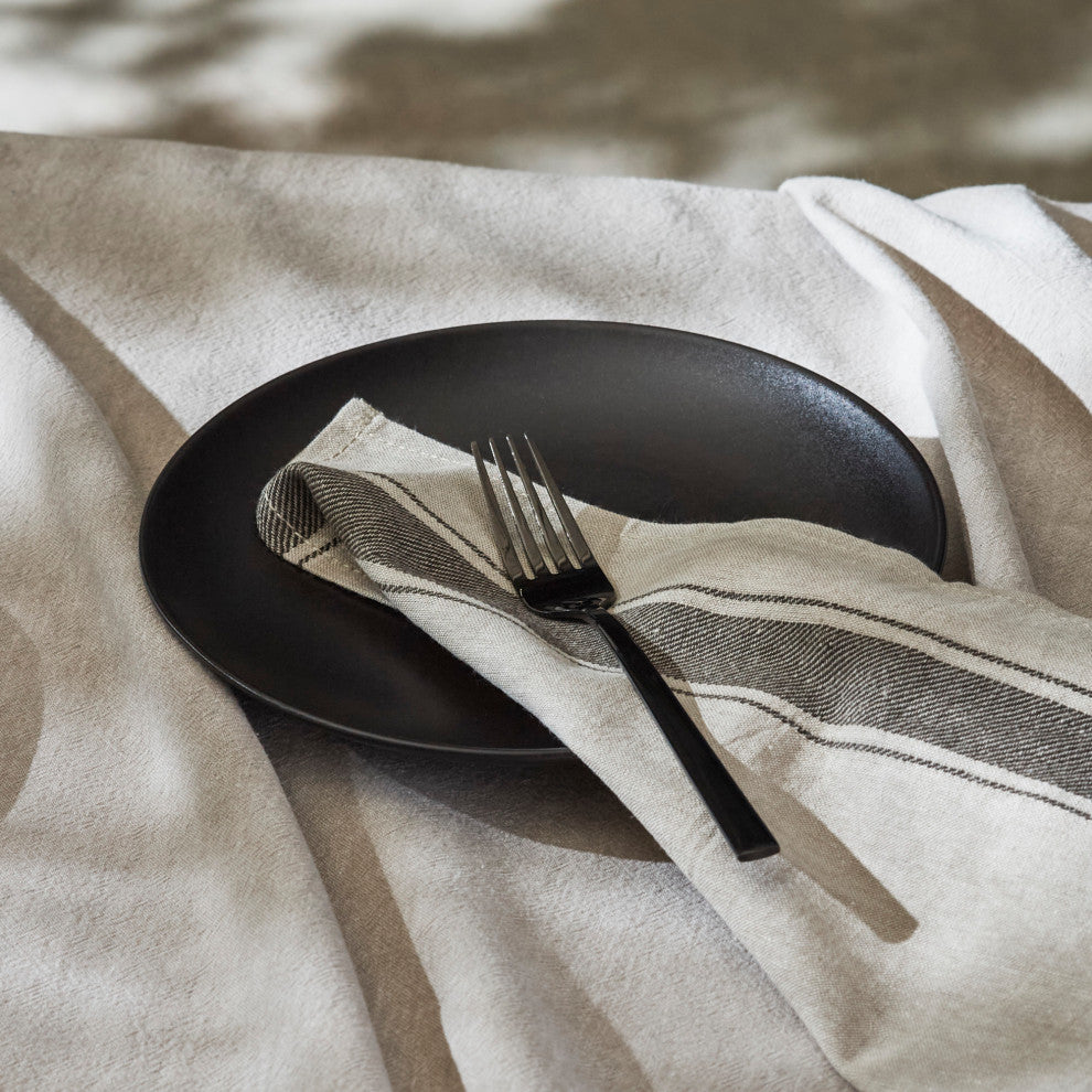 Porto by Stone Lain Semplice Stoneware Dinnerware Set, Black Matte, 12-Piece