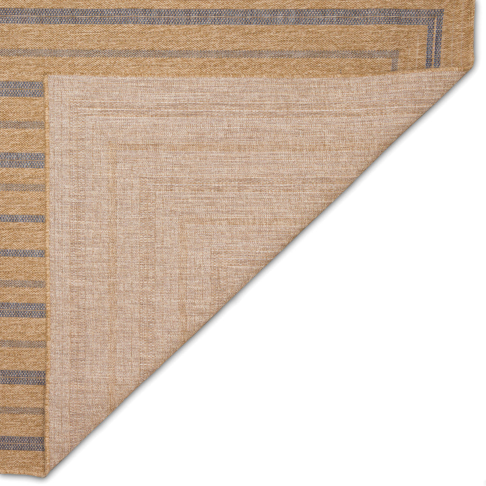 Sahara Multi Border Indoor/Outdoor Rug Navy 1'11"x7'6"
