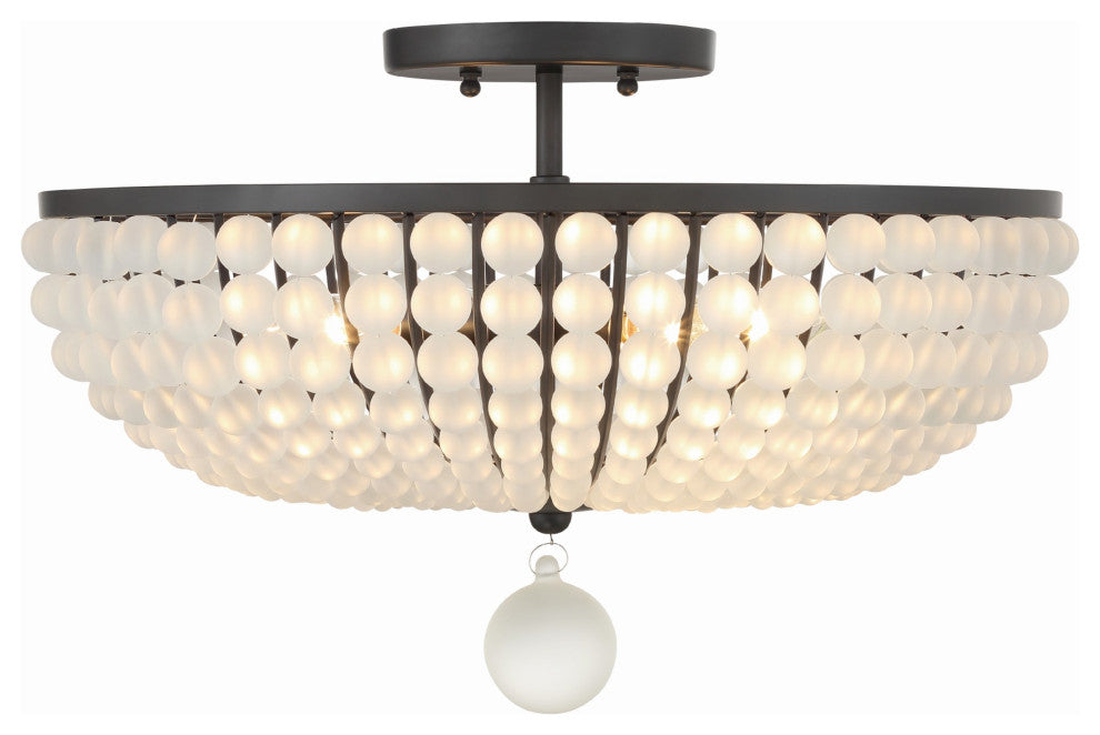 Crystorama Lighting Group BLA-10665 Bella 4 Light 18"W Flush - Antique Gold