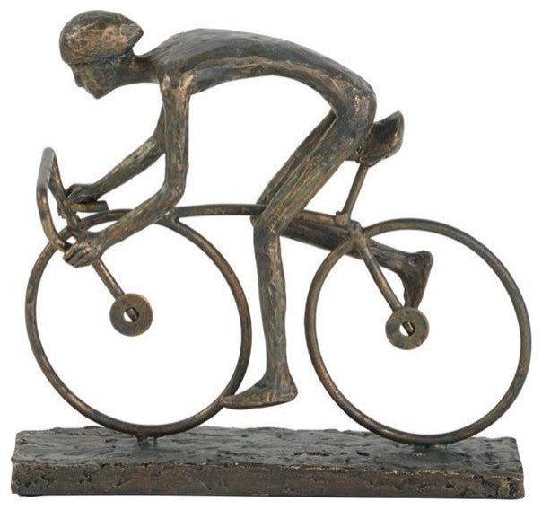 Brown Contemporary Bicycle Sculpture