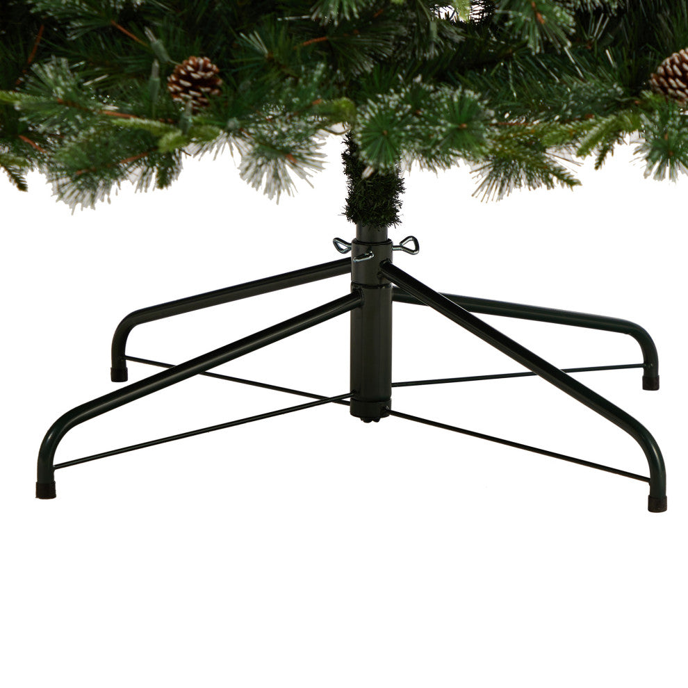 T3044 9 Snowed Tipped Clermont Mixed Pine Artificial Christmas Tree