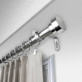 Bonnet 1" Curtain Rod, Satin Nickel, 48-84"