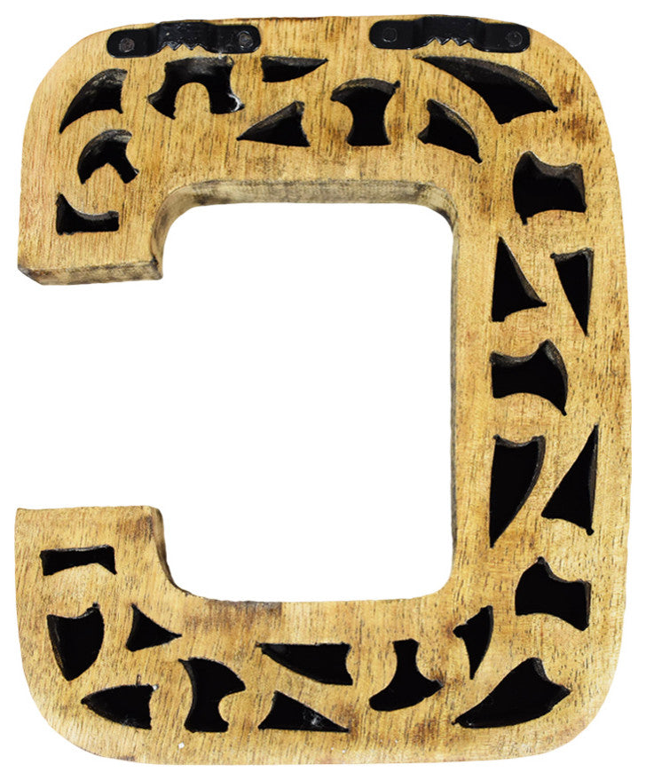 Handmade Eco-Friendly Wall Decor Alphabet Letter Block, 1.3x7.8x6.6