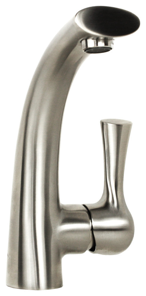 Twist Style Solid Brass Single Hole Bathroom Vanity Faucet, Brushed Nickel