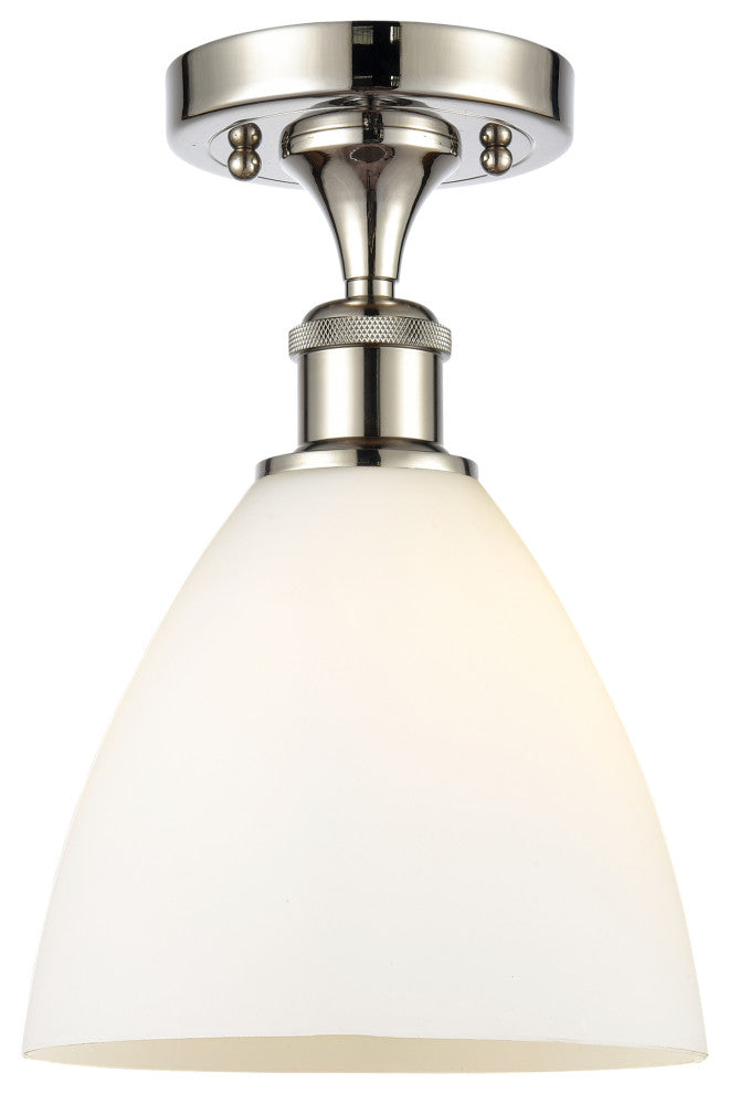 Innovations 516-1C-PN-GBD-751-LED 1 Light Semi-Flush Mount, Polished Nickel