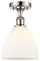 Innovations 516-1C-PN-GBD-751-LED 1 Light Semi-Flush Mount, Polished Nickel