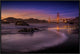 "Golden Gate Bridge Fading Daylight" Framed Canvas Giclee by Mike Leske, 31x21"
