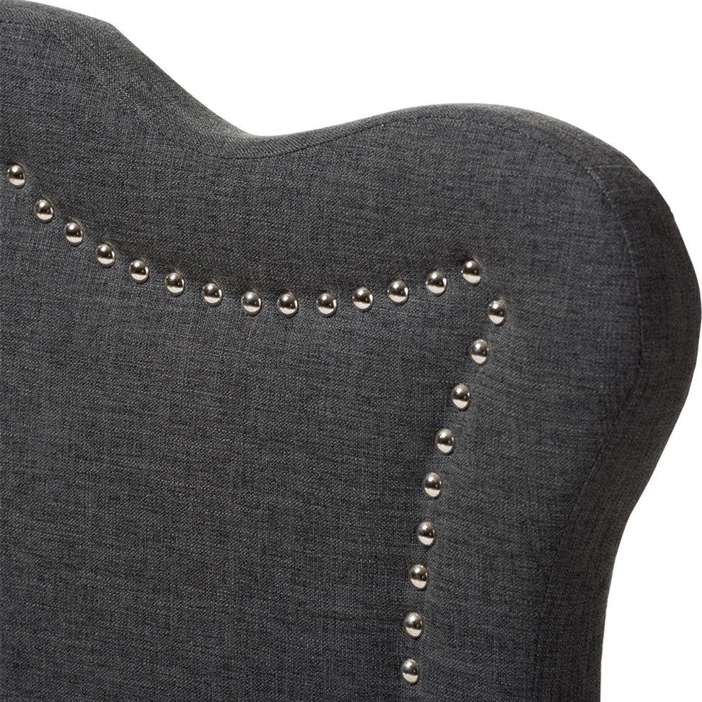 Avery Modern Dark Gray Fabric Queen Size Headboard