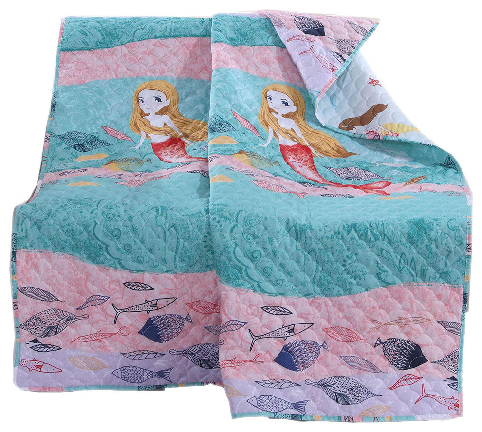 Greenland Home Mermaid Shower Curtain, Multi