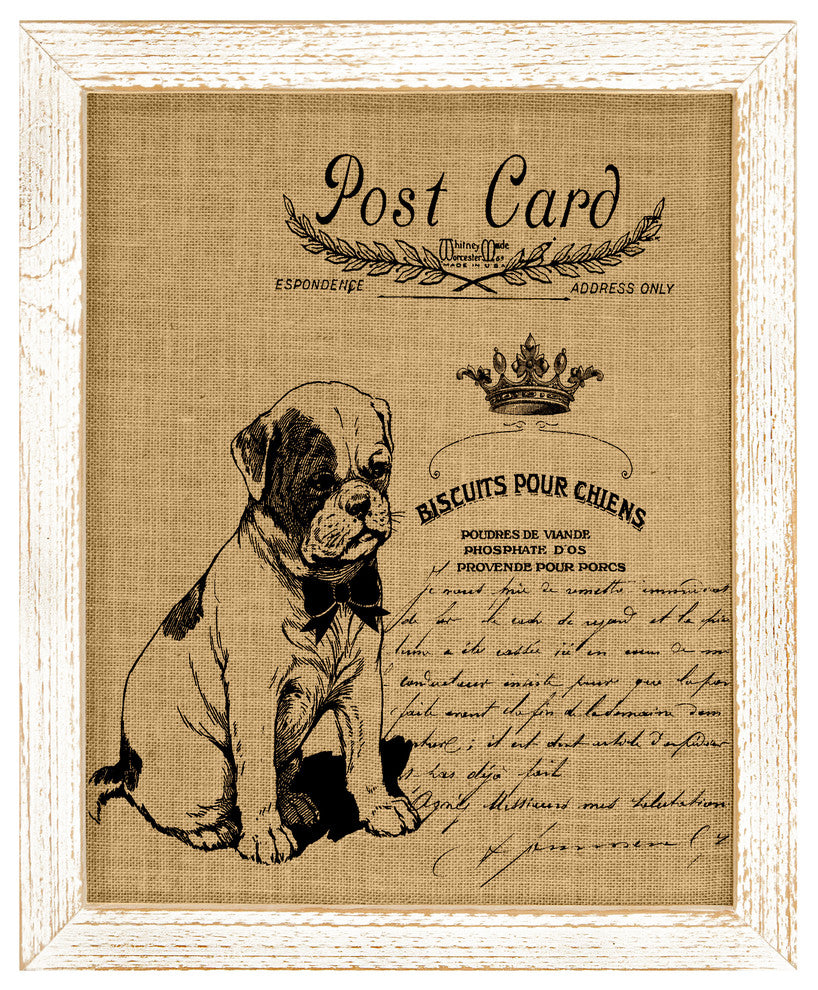 Dog Burlap Wall Art