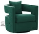Kennedy  Velvet Swivel Chair, Forest Green