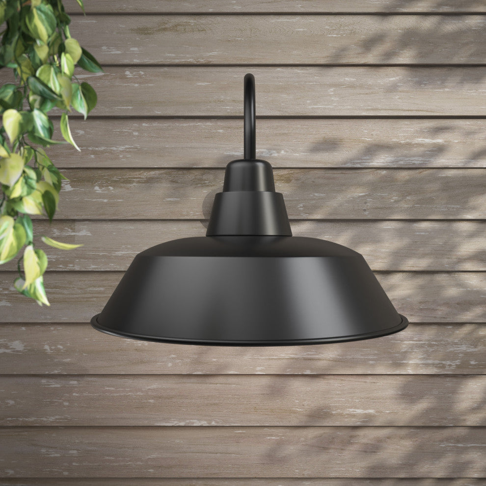 Farmhouse Black Exterior 1-Light Wall Mount Barn Light Fxiture