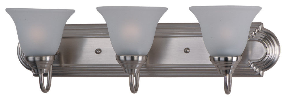 Maxim 8013 Essentials 24"W Bath Light - Satin Nickel / Frosted Glass