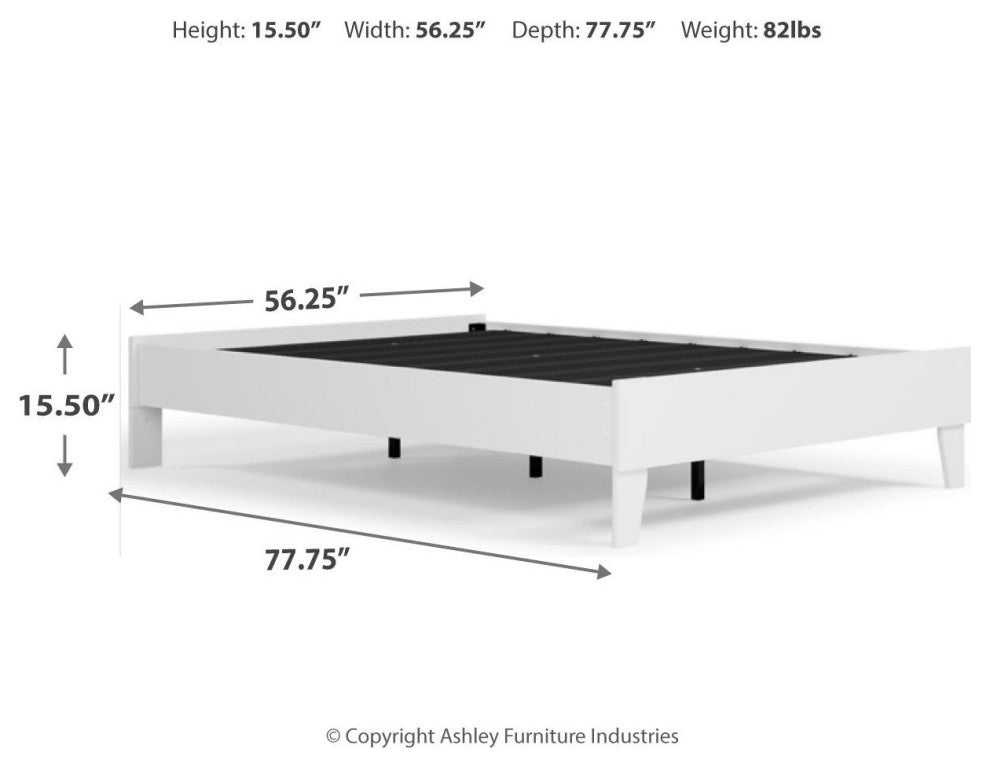 Piperton White Full Platform Bed