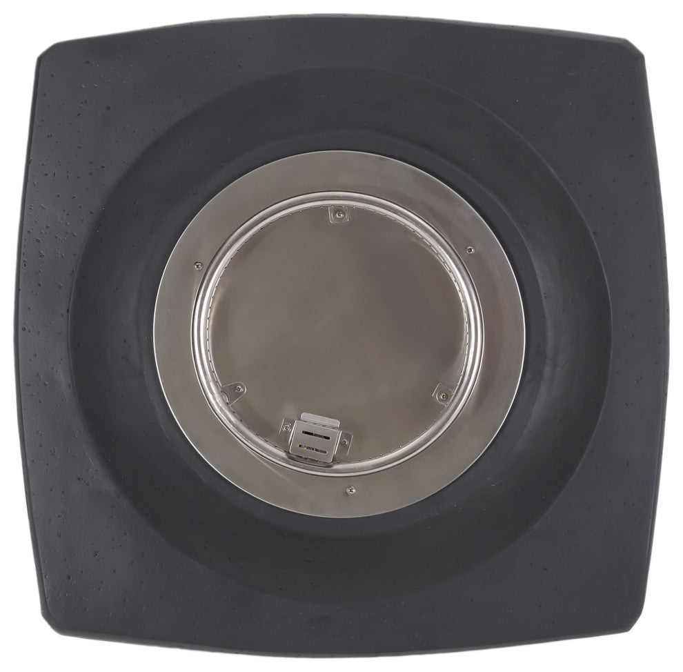 Andreson Outdoor 40,000 BTU Lightweight Concrete Square Fire Pit, Dark Gray