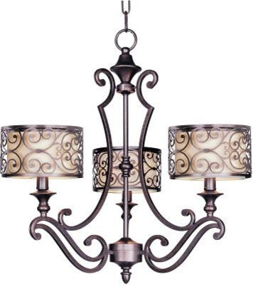 Maxim Lighting Mondrian 3-Light Chandelier Umber Bronze - 21153WHUB