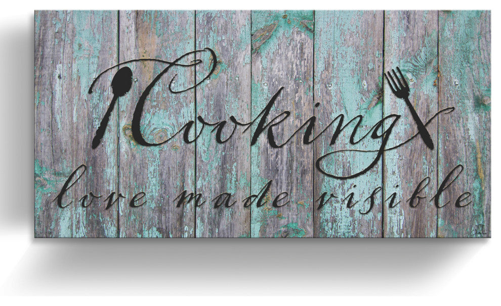 Cooking Wrapped Canvas Kitchen Wall Art, 24"x48"