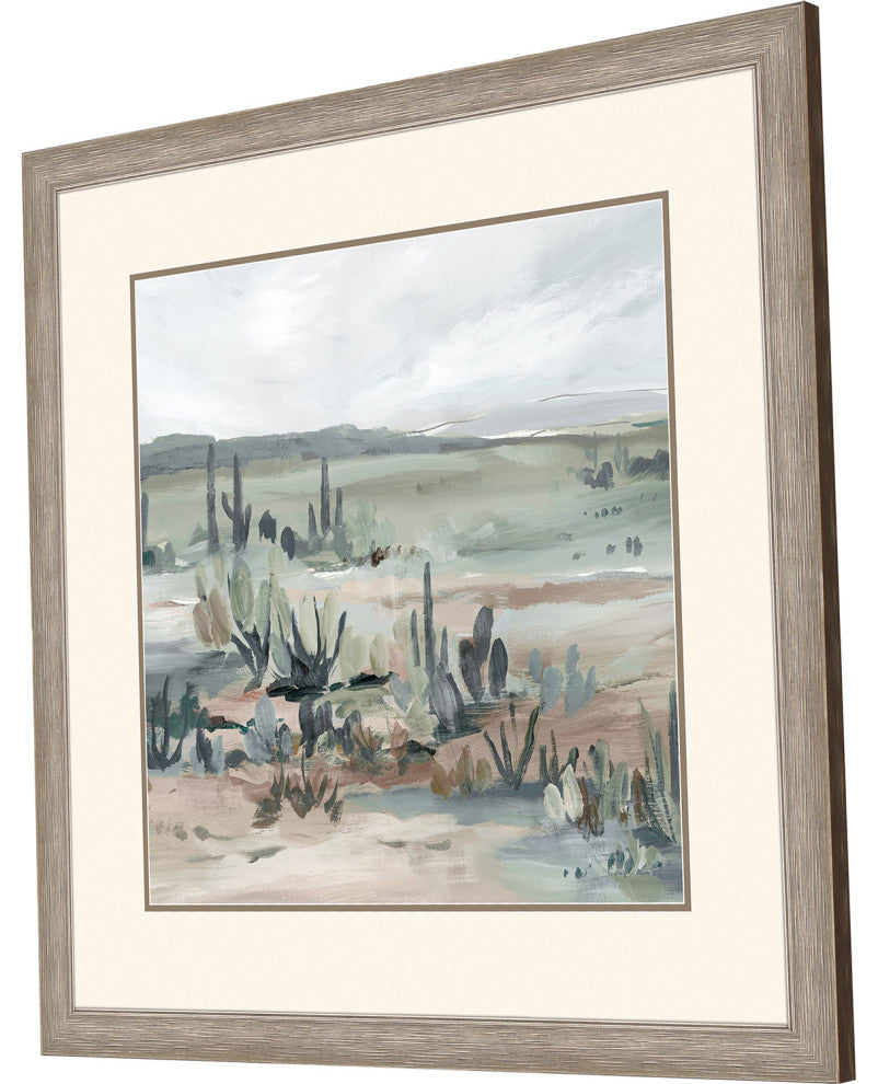 Blue Cactus Field I Framed Art