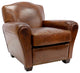 Pasargad Home Palermo Genuine Leather Wing Chair, Brown