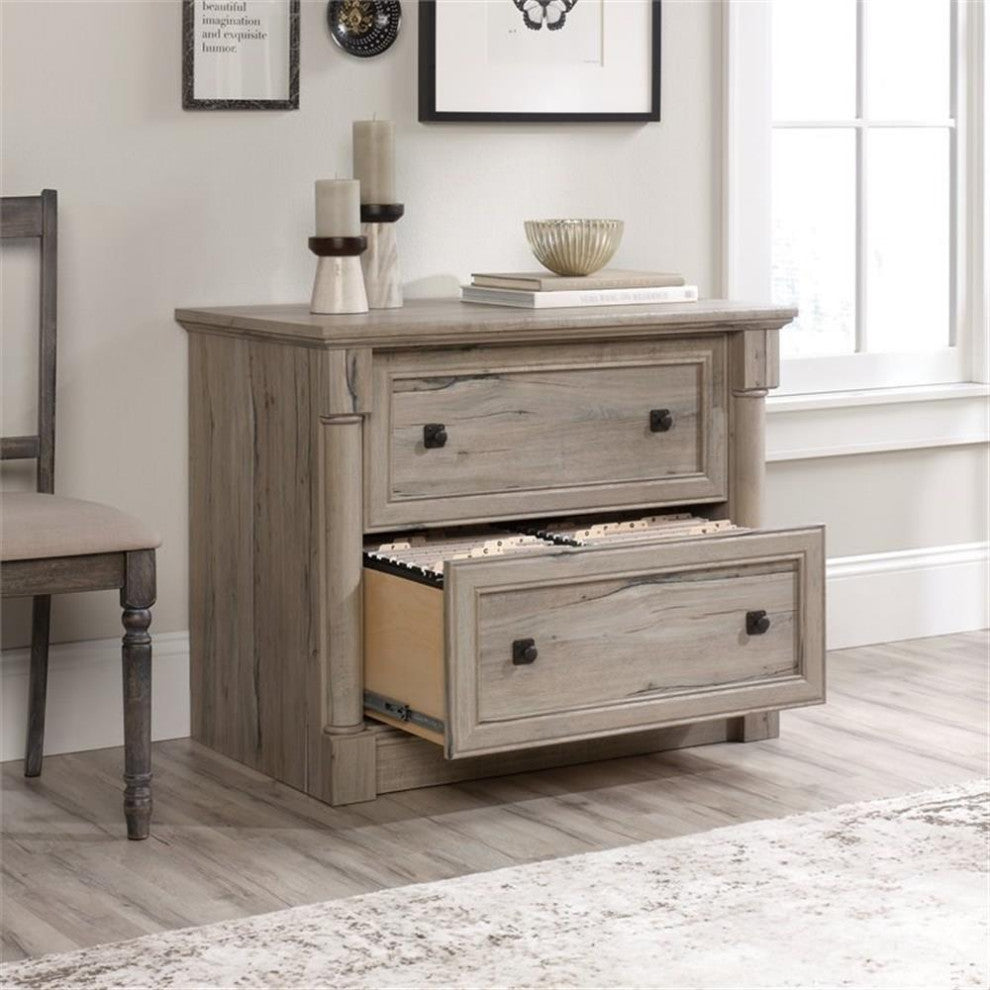 Sauder Palladia Engineered Wood 2-Drawer Lateral File Cabinet in Split Oak