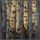 "Gold Infusion II" Floater Framed Painting Print on Canvas, 32"x32"