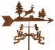 Jumping Deer Weathervane With 4 Sided Mount