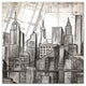 Sketch City Skyline Print on Canvas