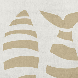 26x26" Puzzle Fish Nautical Decorative Indoor Pillow, Taupe