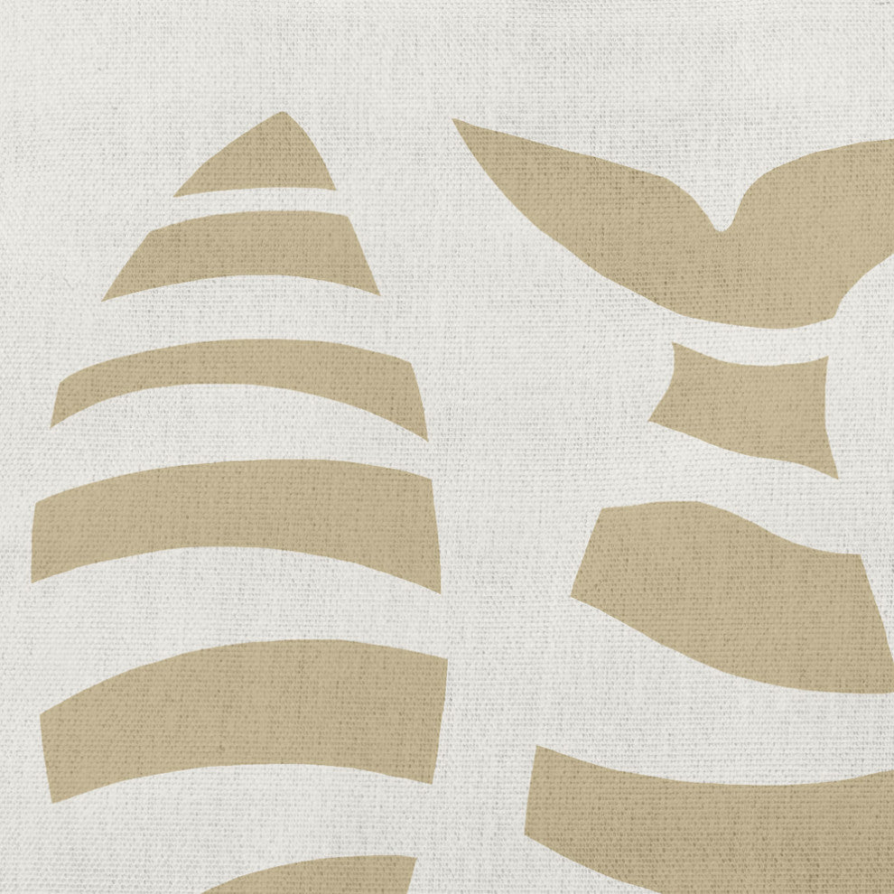 26x26" Puzzle Fish Nautical Decorative Indoor Pillow, Taupe