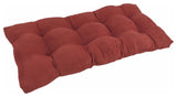 42"x19" Squared Micro Suede Tufted Loveseat Cushion, Red Wine