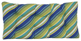 42"X19" Polyester Outdoor Tufted Loveseat Cushion, Browning Sunblue