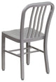 Silver Metal Indoor-Outdoor Chair