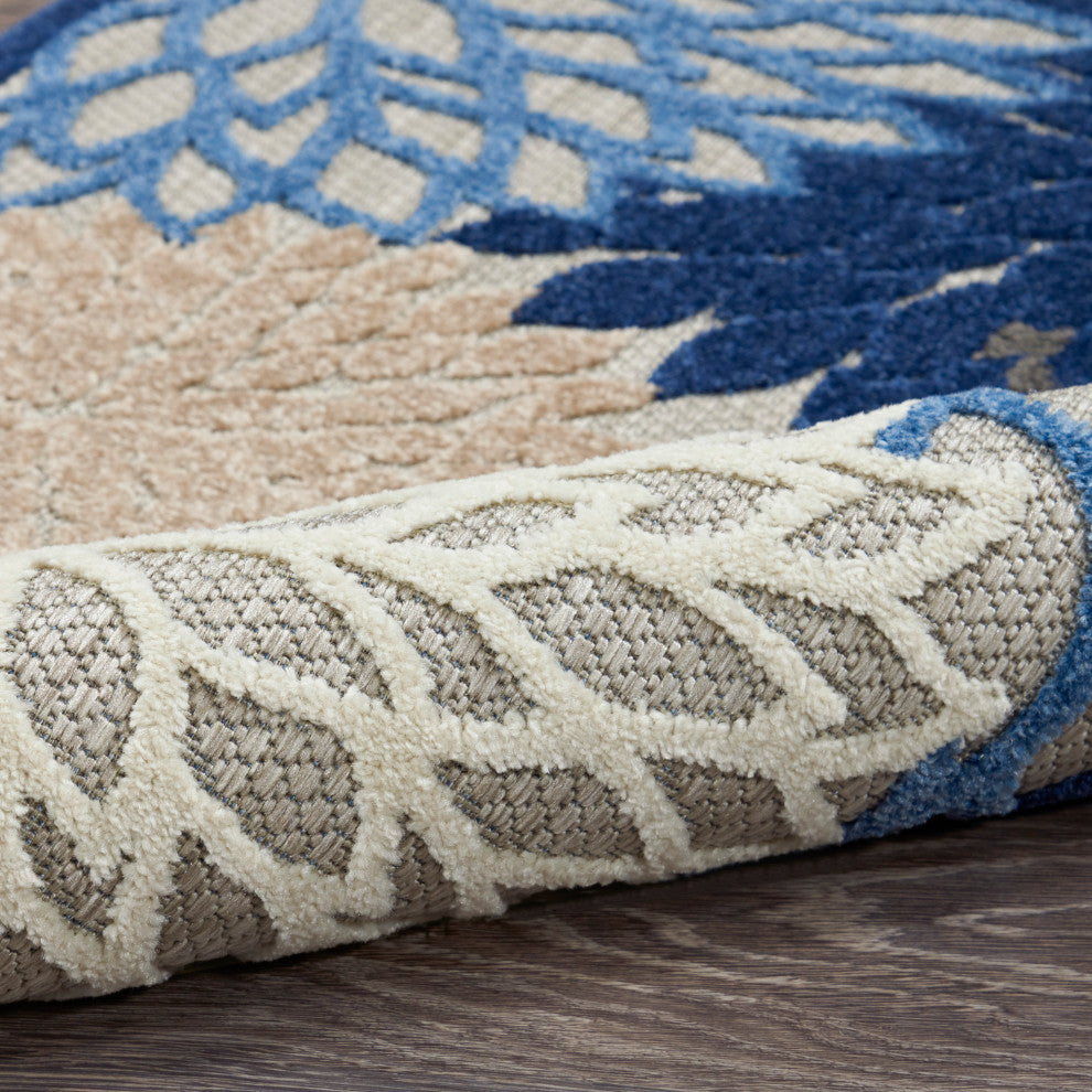 Nourison Aloha 12' x 15' Blue/Multicolor Tropical Area Rug