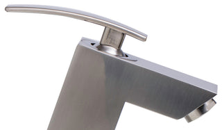 Brushed Nickel Single Lever Bathroom Faucet