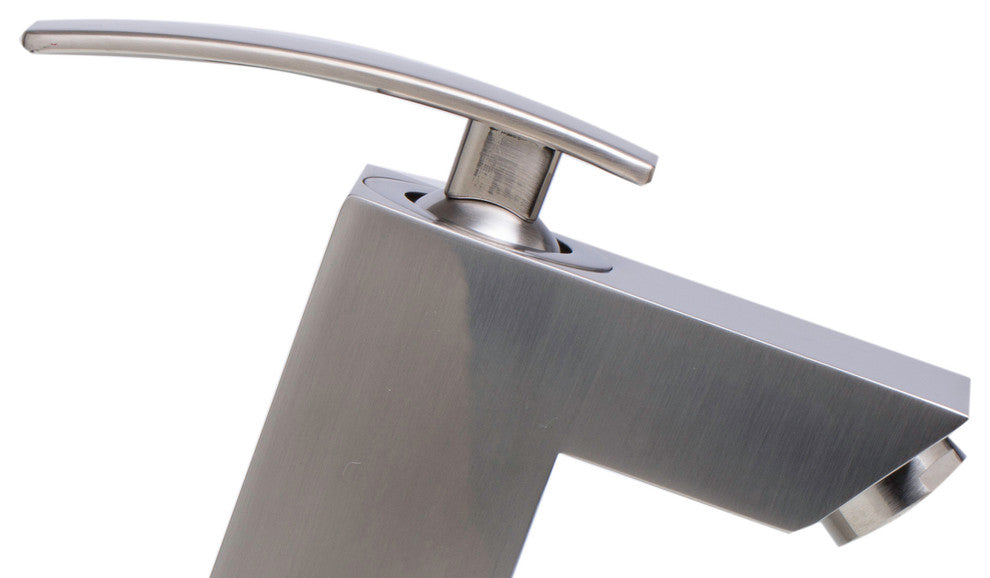 Brushed Nickel Single Lever Bathroom Faucet